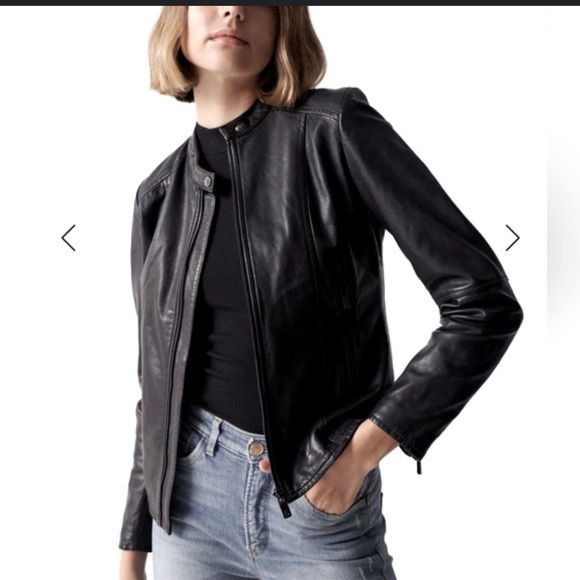 Zara Jackets & Blazers - 🖤 LIMITED ZW COLLECTION ZIPPERED LEATHER JACKET